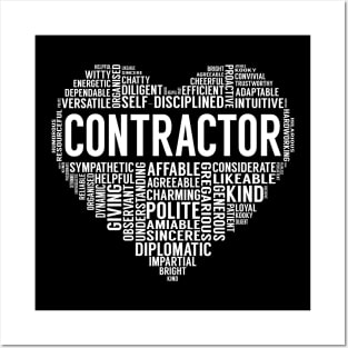 Contractor Heart Posters and Art